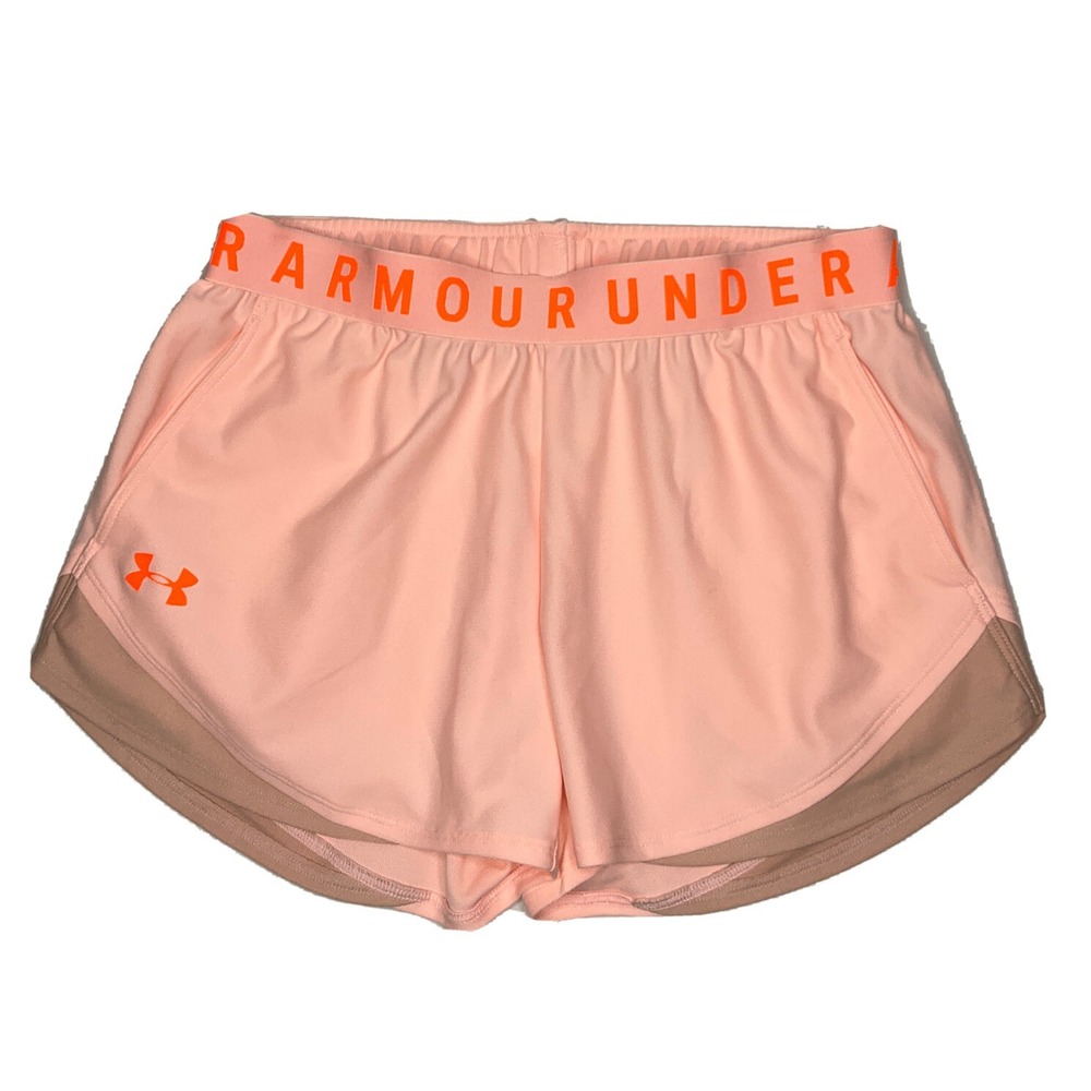 Under Armour Shorts Women Sz S Loose Running Athletic Unlined Pockets UA Pink